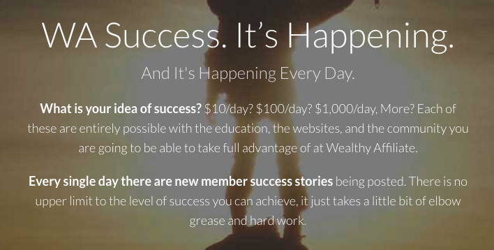 Success At Wealthy Affiliate
