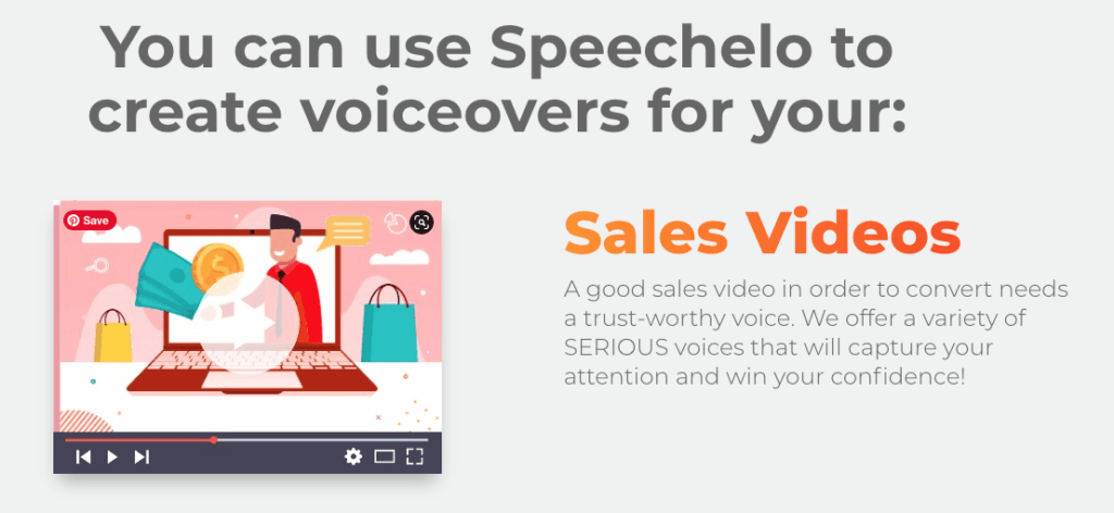 Use speechelo for Sales videos