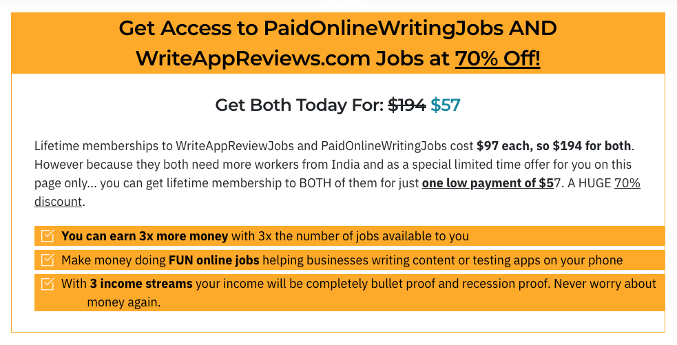 Upgrade No 2: Online Writing Jobs and Paid App Review Jobs ($57)