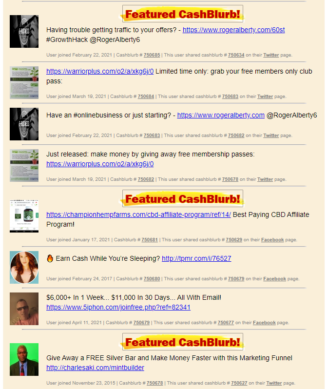 what is cashblurbs about